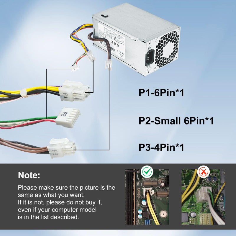LXun Upgraded PS-4241-1HA 240W Power Supply Compatible with for HP ProDesk 400 600 800 G1 G2 SFF, 702307-001,702307-002, 751884-001, 751886-001 Power Supply - Image 4